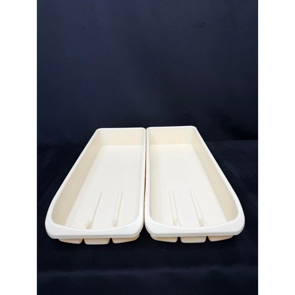 Rubbermaid Drawer Organizer Tray Set Long Kitchen Utensil Holder 294 A Cream